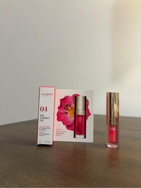 Clarins Lip Comfort Oil 04 Rose Musquée Sweetbriar Rose Oil 1.4 ml mini
